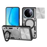 For vivo Y39 5G CD Texture Sliding Camshield Magnetic Holder Phone Case(Silver)