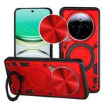 For vivo Y300 Pro CD Texture Sliding Camshield Magnetic Holder Phone Case(Red)