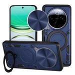 For vivo Y300 Pro CD Texture Sliding Camshield Magnetic Holder Phone Case(Blue)