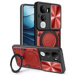 For vivo Y400 Pro 5G India CD Texture Sliding Camshield Magnetic Holder Phone Case(Red)
