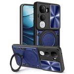 For vivo Y400 Pro 5G India CD Texture Sliding Camshield Magnetic Holder Phone Case(Blue)