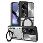 For vivo S20 Pro / T4 Ultra 5G CD Texture Sliding Camshield Magnetic Holder Phone Case(Silver)