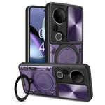 For vivo S20 Pro / T4 Ultra 5G CD Texture Sliding Camshield Magnetic Holder Phone Case(Purple)