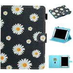 For 7 inch Universal Tablet PC Flower Pattern Horizontal Flip Leather Case with Card Slots & Holder(Small Daisies)