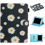 For 8 inch Universal Tablet PC Flower Pattern Horizontal Flip Leather Case with Card Slots & Holder(Small Daisies)