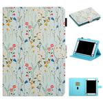 For 10 inch Universal Tablet PC Flower Pattern Horizontal Flip Leather Case with Card Slots & Holder(Small Floral)