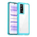 For Xiaomi Poco F5 Pro Colorful Series Acrylic Hybrid TPU Phone Case(Transparent Blue)