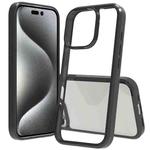 For iPhone 16 Pro Scratchproof Acrylic TPU Phone Case(Black)