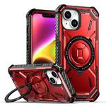 For iPhone 15 Armor Series Holder Phone Case(Red)