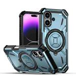 For iPhone 16 Armor Series Holder Phone Case(Blue)