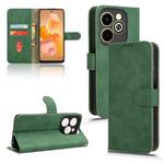 For Infinix Hot 40i Skin Feel Magnetic Flip Leather Phone Case(Green)