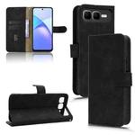 For Infinix Smart 10 Plus 4G Skin Feel Magnetic Flip Leather Phone Case(Black)