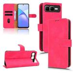 For Infinix Smart 10 Plus 4G Skin Feel Magnetic Flip Leather Phone Case(Rose Red)