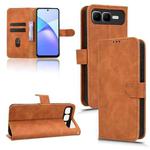 For Infinix Smart 10 Plus 4G Skin Feel Magnetic Flip Leather Phone Case(Brown)