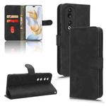 For Honor 90 Pro Skin Feel Magnetic Flip Leather Phone Case(Black)