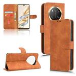 For Honor X60 Pro 5G / X9c 5G Skin Feel Magnetic Flip Leather Phone Case(Brown)