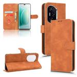 For Honor 300 Pro Skin Feel Magnetic Flip Leather Phone Case(Brown)