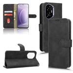 For Honor 300 Skin Feel Magnetic Flip Leather Phone Case(Black)