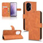 For Honor 300 Skin Feel Magnetic Flip Leather Phone Case(Brown)