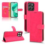For Honor X8c 4G Skin Feel Magnetic Flip Leather Phone Case(Rose Red)