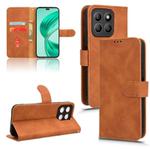 For Honor X8c 4G Skin Feel Magnetic Flip Leather Phone Case(Brown)