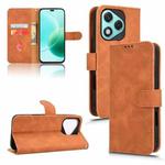 For Honor 400 Lite Skin Feel Magnetic Flip Leather Phone Case(Brown)