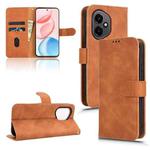 For Honor 400 Skin Feel Magnetic Flip Leather Phone Case(Brown)