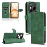 For Honor Power 5G Skin Feel Magnetic Flip Leather Phone Case(Green)