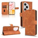For Honor 400 Pro Global 160.8mm Skin Feel Magnetic Flip Leather Phone Case(Brown)