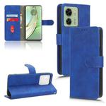 For Motorola Edge 40 Skin Feel Magnetic Flip Leather Phone Case(Blue)