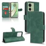 For Motorola Edge 40 Skin Feel Magnetic Flip Leather Phone Case(Green)