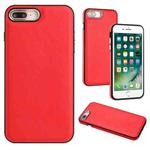 For iPhone 6s Plus / 7 Plus / 8 Plus Leather Texture Full Coverage Phone Case(Red)