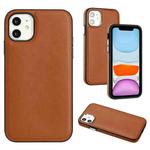 For iPhone 11 Leather Texture Full Coverage Phone Case(Brown)