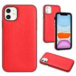 For iPhone 11 Leather Texture Full Coverage Phone Case(Red)