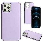 For iPhone 12 Pro Max Leather Texture Full Coverage Phone Case(Purple)