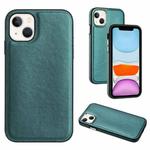 For iPhone 13 Leather Texture Full Coverage Phone Case(Green)