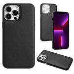 For iPhone 13 Pro Max Leather Texture Full Coverage Phone Case(Black)