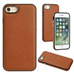 For iPhone SE 2022 / 6 / 7 / 8 / SE 2020 Leather Texture Full Coverage Phone Case(Brown)