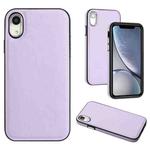 For iPhone XR Leather Texture Full Coverage Phone Case(Purple)