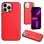 For iPhone 15 Pro Max Leather Texture Full Coverage Phone Case(Red)