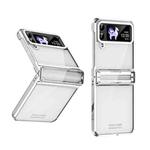 For Samsung Galaxy Z Flip4 5G Electroplating Phantom Series PC Folding Case with Hinge(Silver)