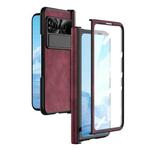For Google Pixel Fold Napa Texture All-inclusive Phone Case(Red)