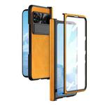For Google Pixel Fold Napa Texture All-inclusive Phone Case(Yellow)