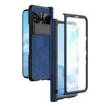 For Google Pixel Fold Napa Texture All-inclusive Phone Case(Blue)