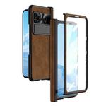 For Google Pixel Fold Napa Texture All-inclusive Phone Case(Brown)
