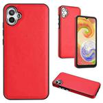 For Samsung Galaxy A05 Leather Texture Full Coverage Phone Case(Red)