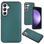 For Samsung Galaxy S23 FE 5G Leather Texture Full Coverage Phone Case(Green)
