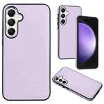 For Samsung Galaxy S23 FE 5G Leather Texture Full Coverage Phone Case(Purple)