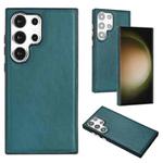 For Samsung Galaxy S24 Ultra 5G Leather Texture Full Coverage Phone Case(Green)