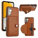 For Samsung Galaxy A13 5G / A04S / M13 5G Shockproof Leather Phone Case with Card Holder(Brown)